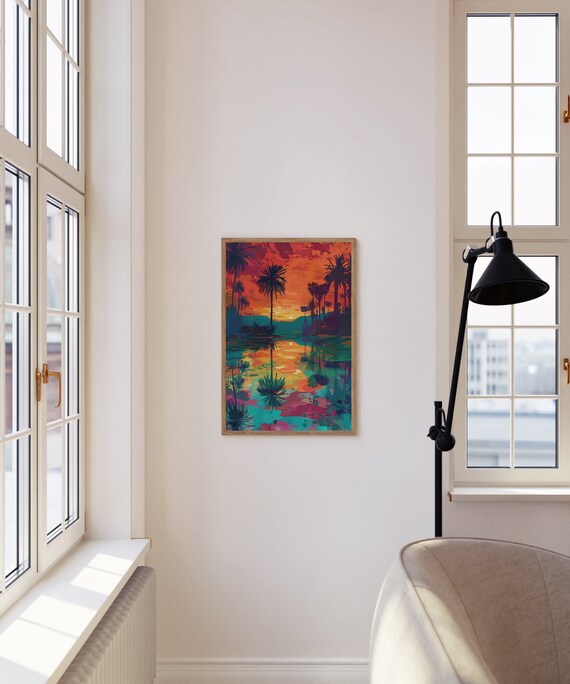 Henri Matisse Inspired Print With Frame Colorful Matisse Poster Matisse Art Print Living Room Retro Wall Art Exhibition Gallery Wall