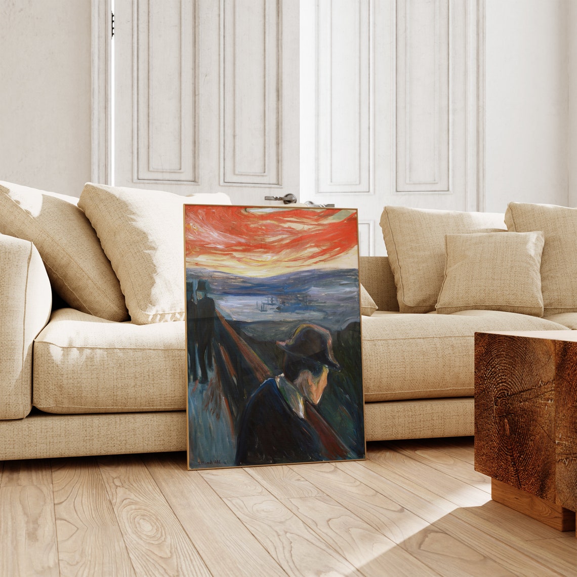 Edvard Munch Despair 1892 Fiery Red Sky Expressionist Art Poster - Image 2