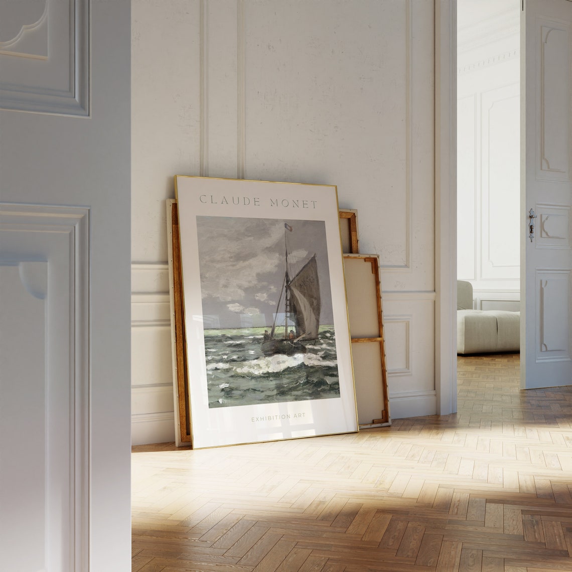 Claude Monet Exhibition Sailboat Seascape Impressionist Art Poster - Image 4
