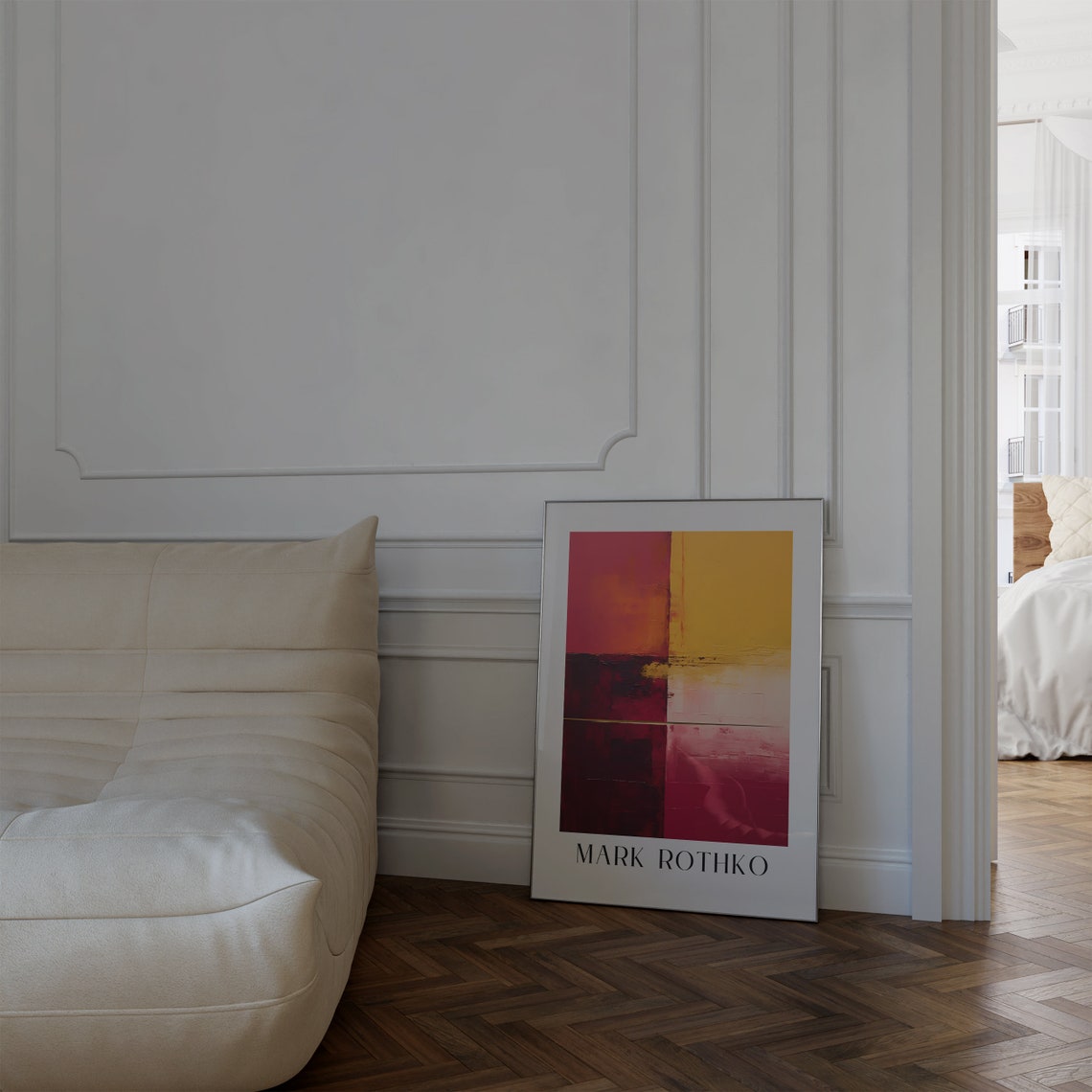 Mark Rothko Red Orange Yellow Abstract Color Block Art Poster - Image 2