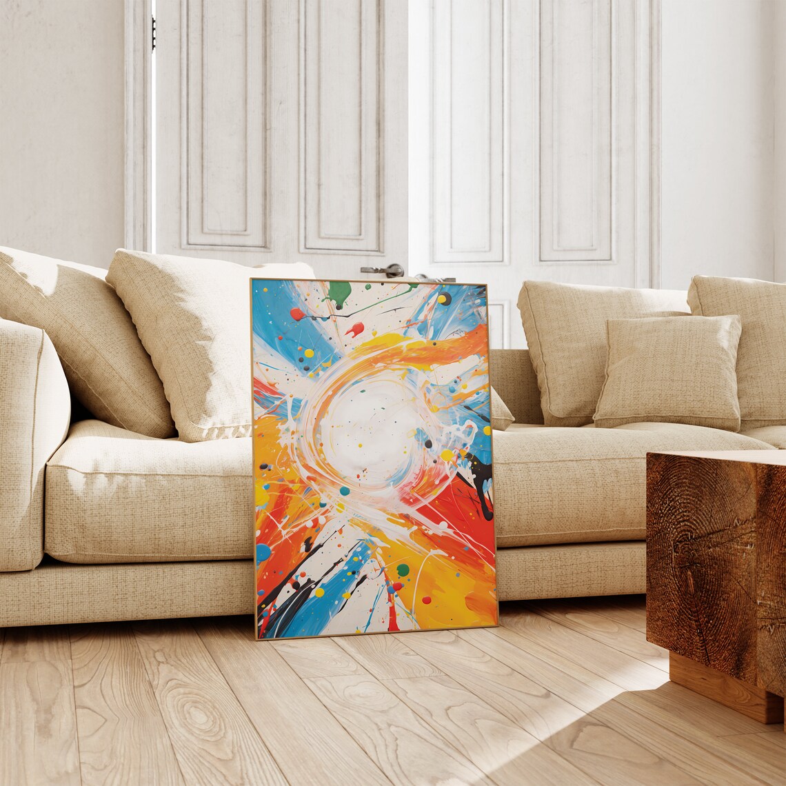 Jackson Pollock Style Colorful Paint Swirl Splash Abstract Art Poster - Image 5