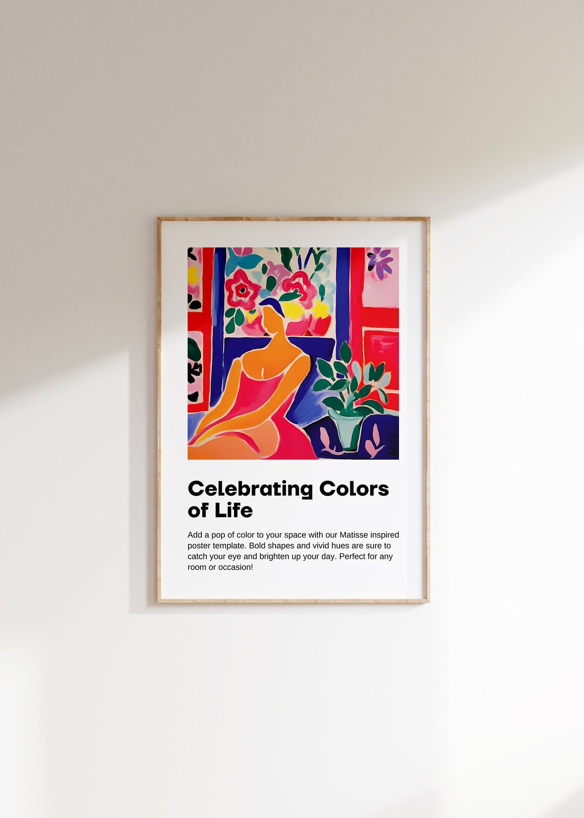 Matisse Inspired Reclining Woman Pink Modern Figure Art Poster