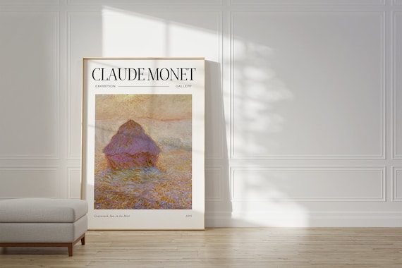 Claude Monet Poster Mid Century Modern Wall Art For Aesthetic Room Decor Monet Print As Best Friend Gift Monet Exhibition Poster