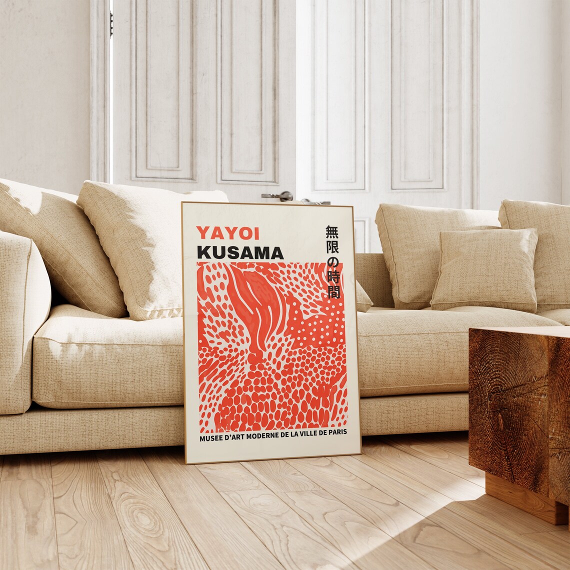 Yayoi Kusama Inspired Japanese Gallery Wall Art