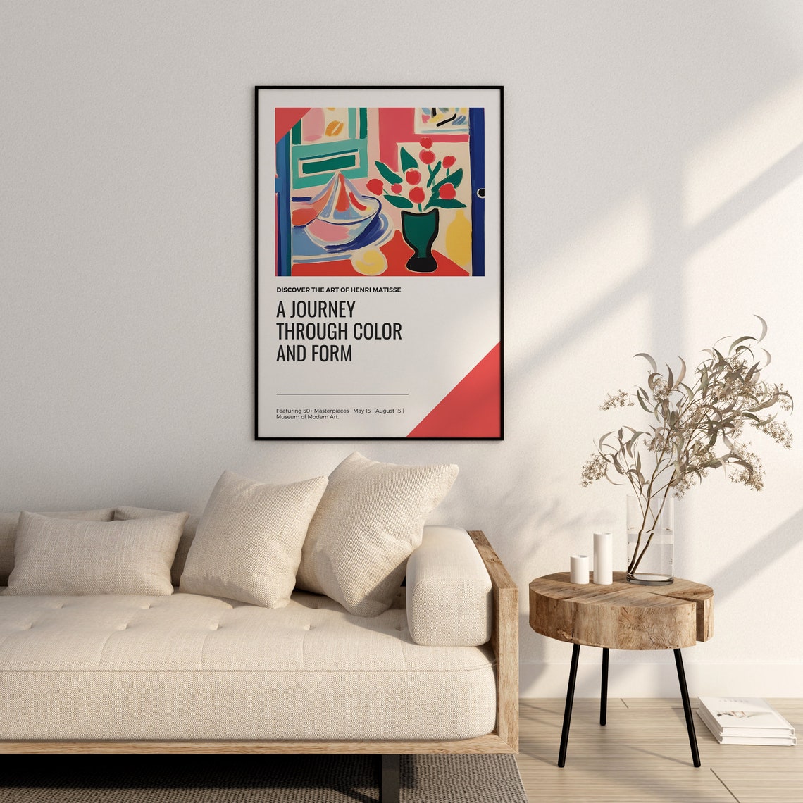 Henri Matisse Red Tulips Green Vase Museum Exhibition Poster - Image 2