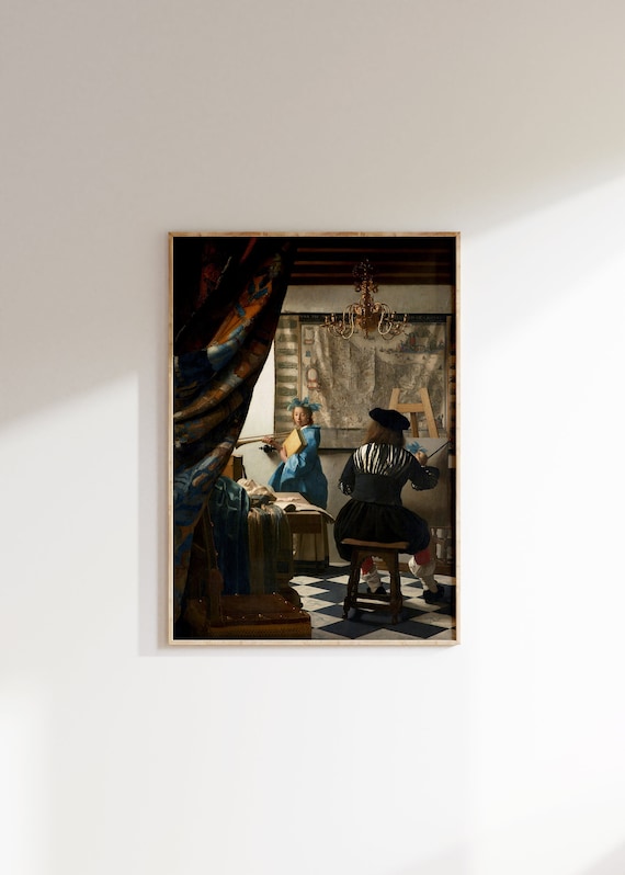 Johannes Vermeer Poster Vintage Gallery Art Print Vermeer Print Famous Art Vintage Museum Print Vermeer Vintage Wall Art Ideal Gift