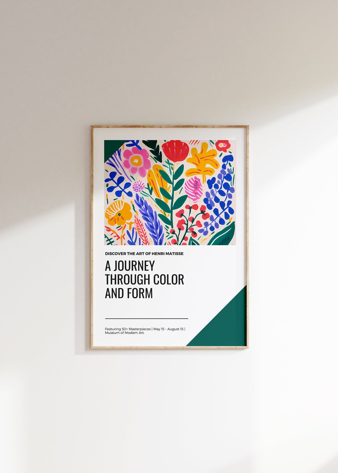 Henri Matisse Floral Folk Art Journey Through Color Museum Poster