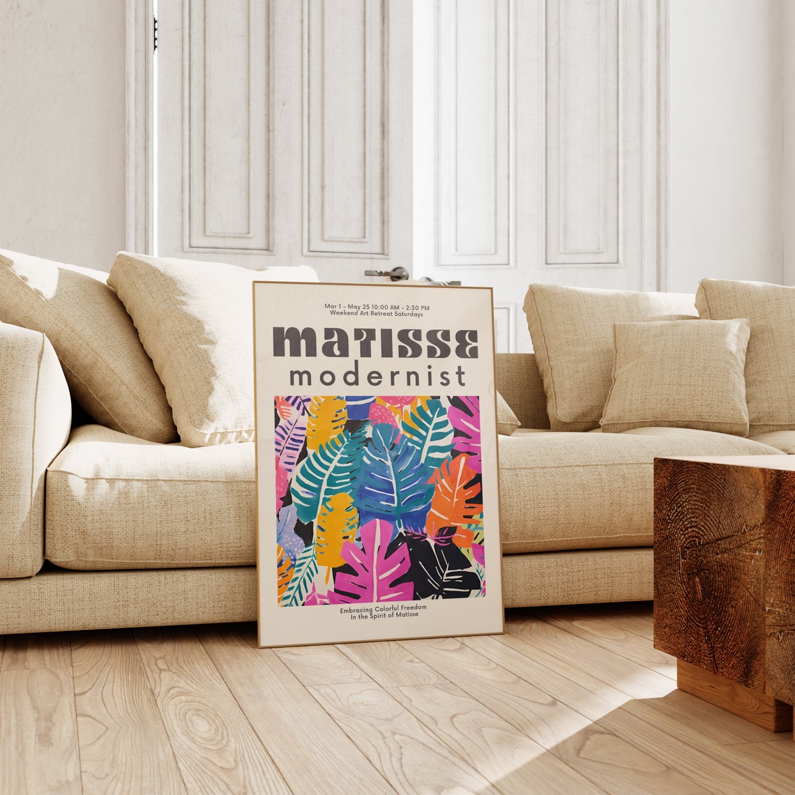 Matisse Modernist Tropical Leaves Colorful Exhibition Art Poster - Image 4