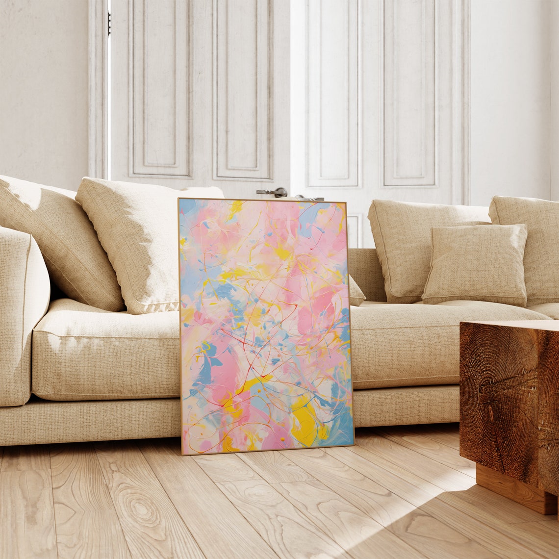 Jackson Pollock Style Colorful Drip Abstract Painting Poster - Image 5