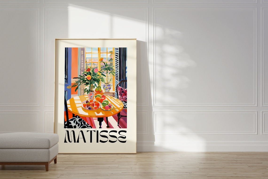 Henri Matisse Poster, Minimalist Neutral Wall Art