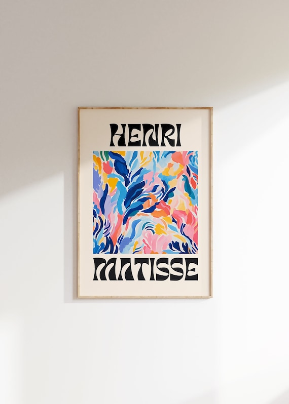 Henri Matisse Print Modern Gallery Exhibition Art Aesthetic Matisse Poster Minimalist Floral Wall Art Colorful Classic Art Home Decor