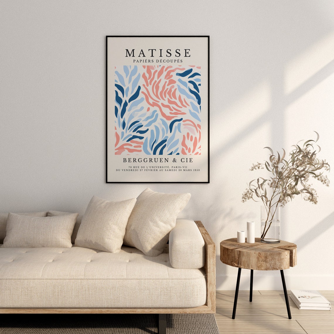 Matisse Papiers Decoupes Blue Coral Botanical Exhibition Poster - Image 2