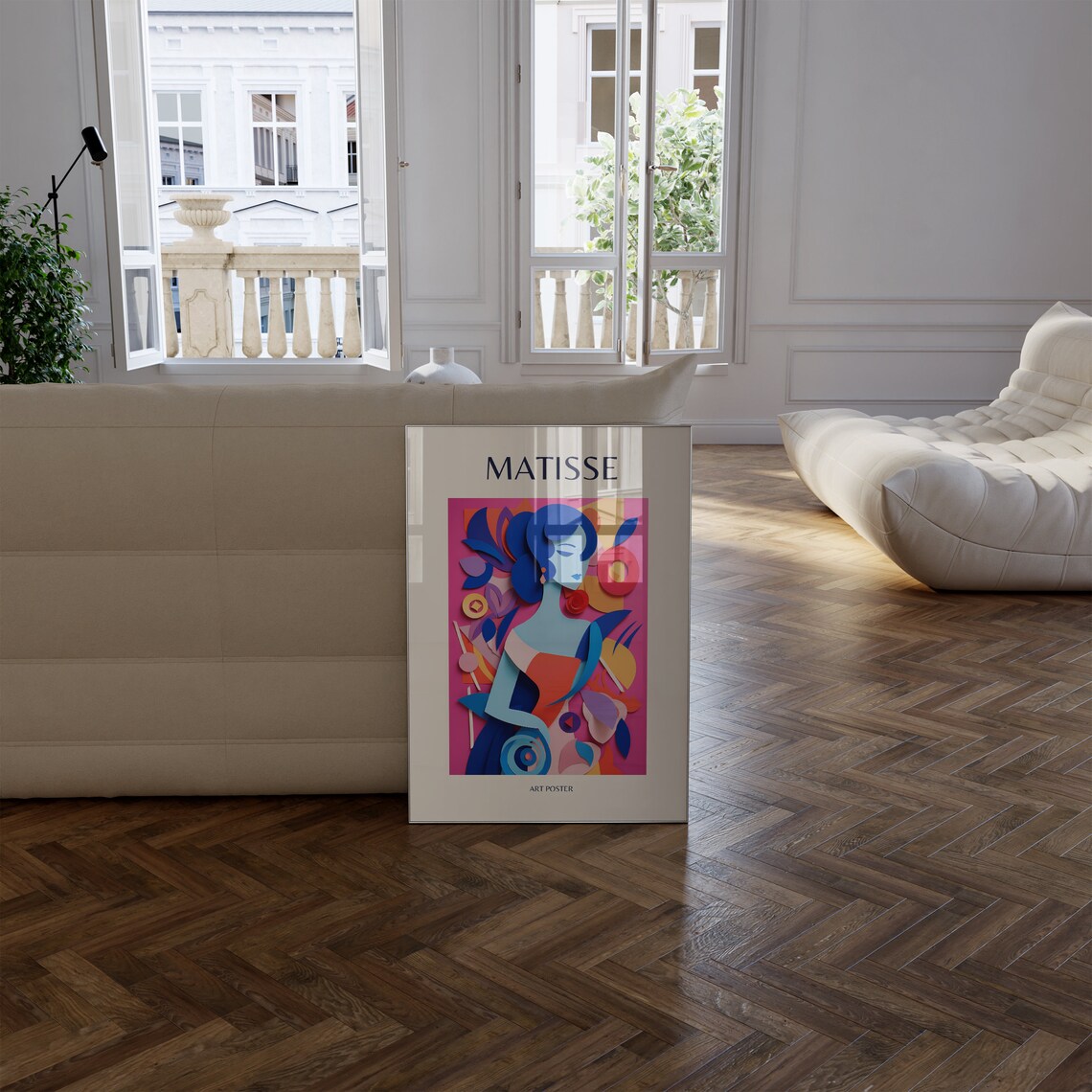 Henri Matisse Cut Out Style Woman Colorful Art Exhibition Poster - Image 3