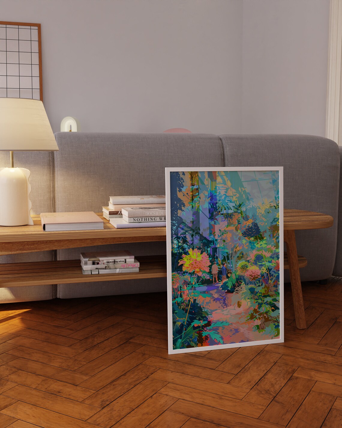 Pastel Floral Jungle Painting Abstract Colorful Botanical Art Poster - Image 4
