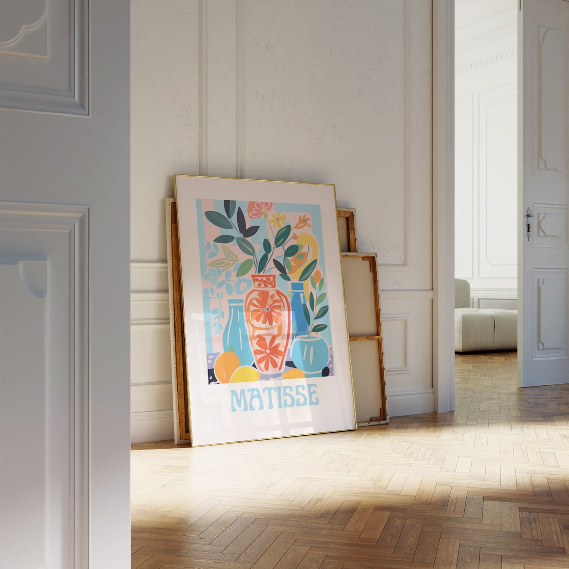 Matisse Bold Vases Orange Floral Still Life Modern Color Art Poster - Image 2