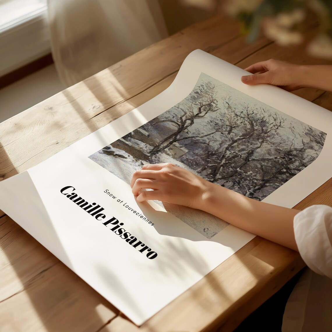 Camille Pissarro Snow at Louveciennes Winter Impressionist Poster - Image 3