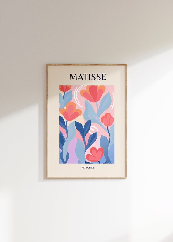 Henri Matisse Print Modern Gallery Exhibition Art Aesthetic Matisse Poster Minimalist Floral Wall Art Colorful Classic Art Home Decor