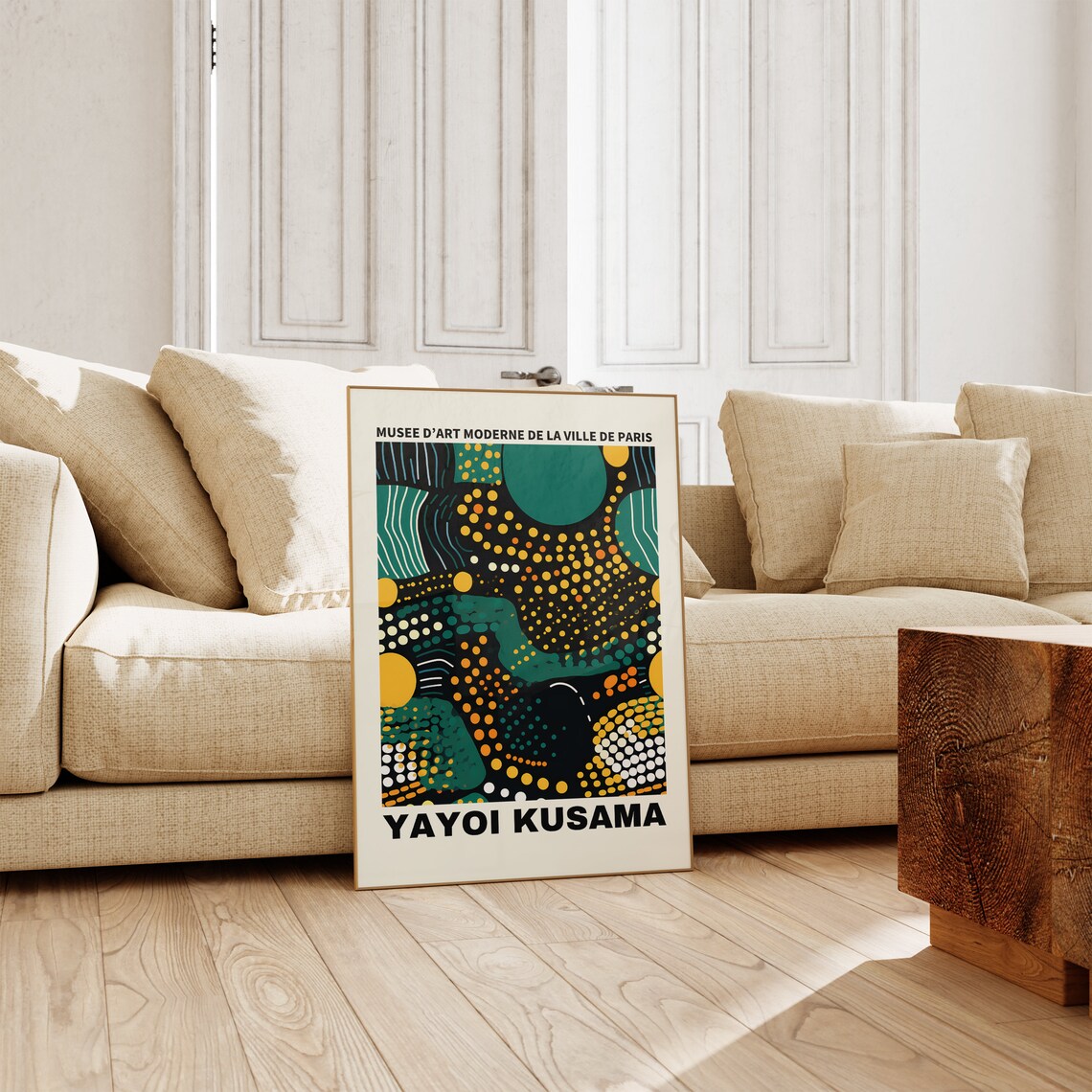 Yayoi Kusama Inspired Japanese Abstract Poster - Image 4
