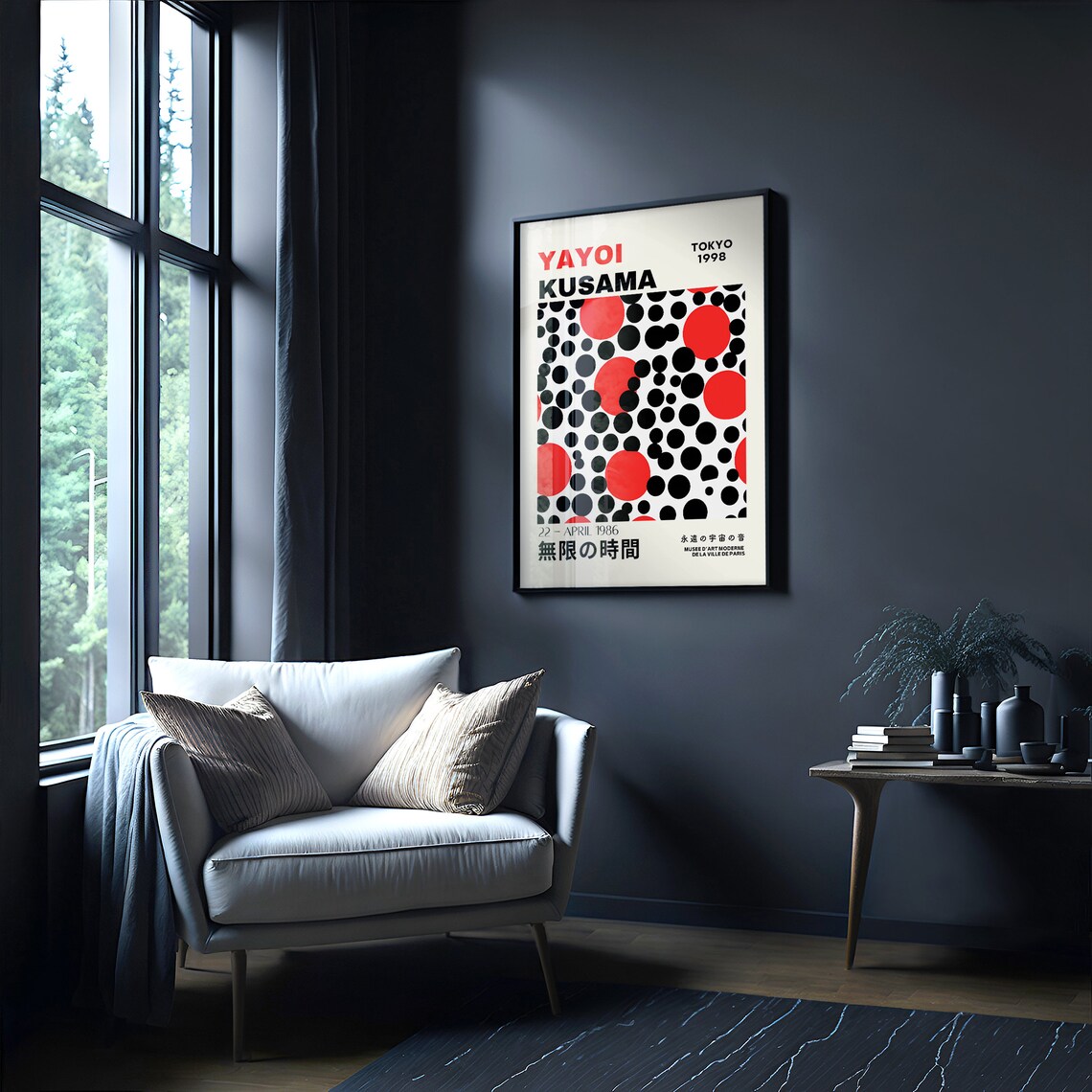 Yayoi Kusama Abstract Japanese Gallery Wall Art - Image 3