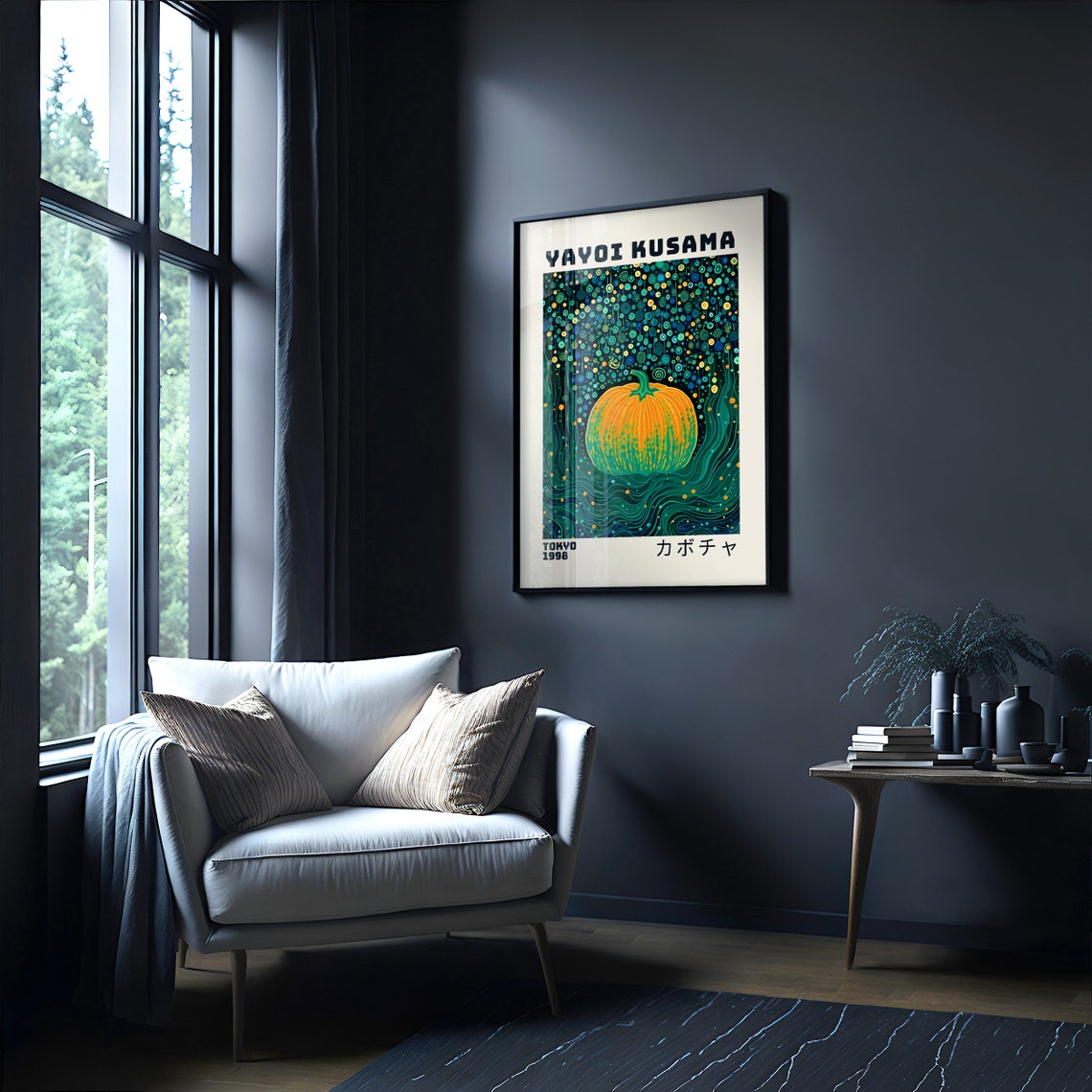 Yayoi Kusama Orange Pumpkin Tokyo 1998 Kabocha Exhibition Poster - Image 3
