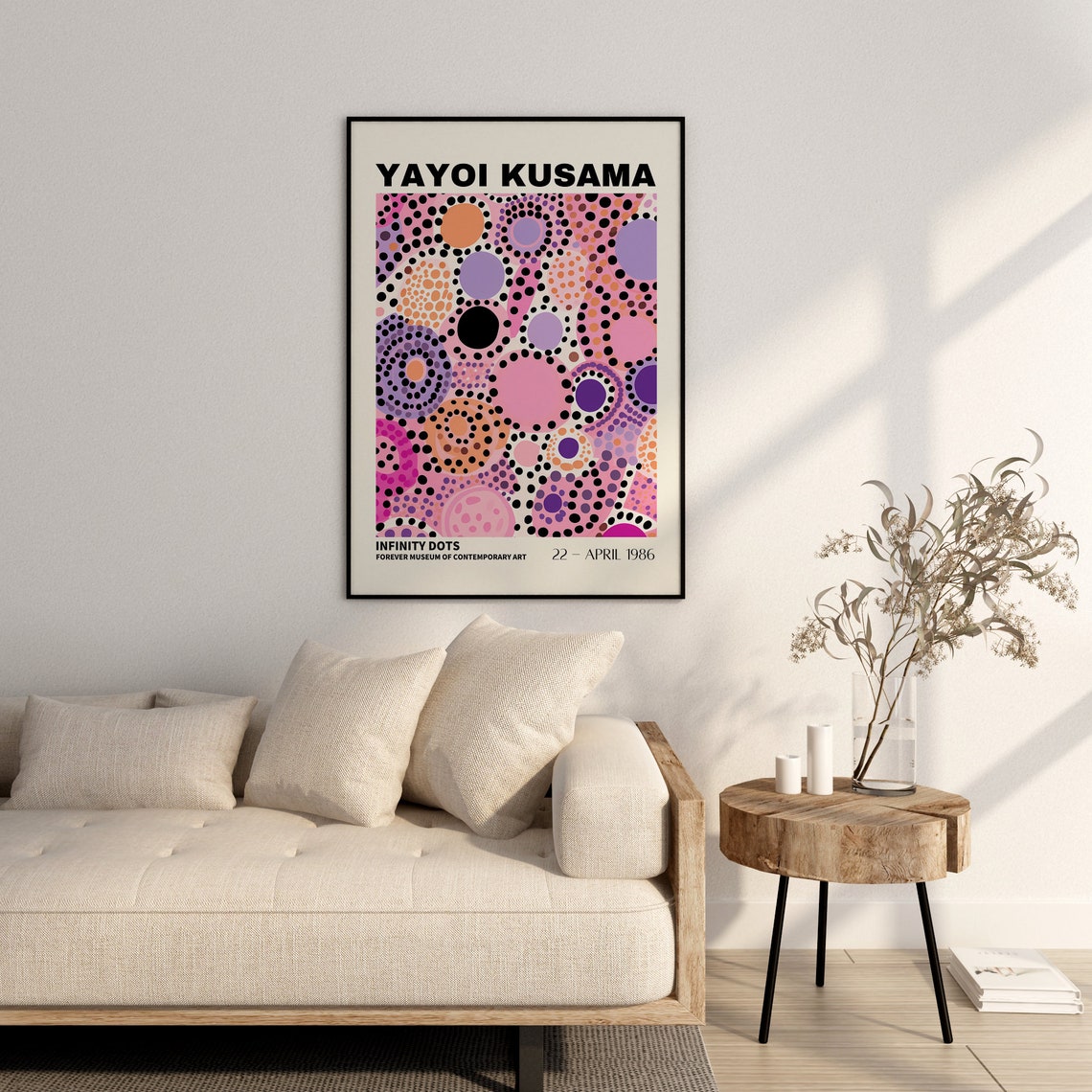 Yayoi Kusama Infinity Dots 1986 Exhibition Polka Dot Art Poster - Image 2
