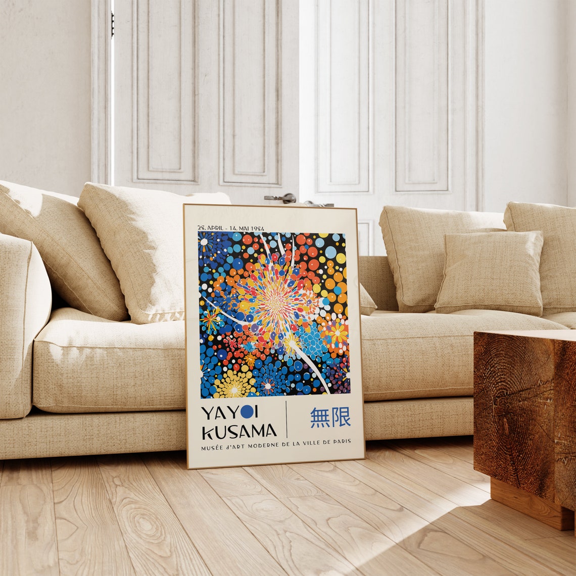 Yayoi Kusama Fireworks Dots 1984 Paris Exhibition Art Poster - Image 4