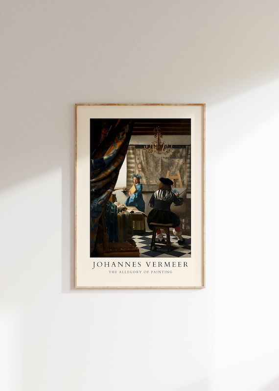 Johannes Vermeer The Allegory of Painting Studio Dutch Master Art Poster