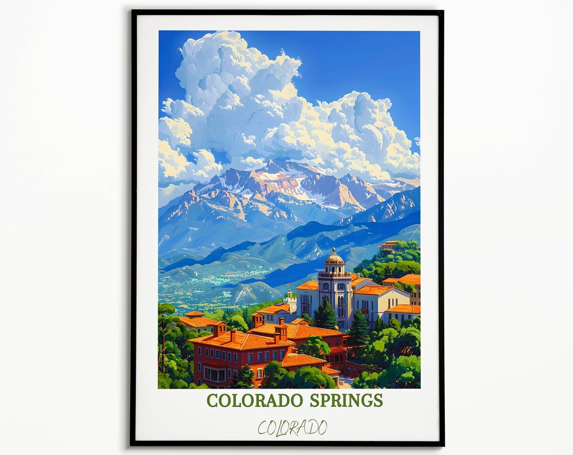 The Broadmoor Hotel With Mountain View In Colorado Springs Poster
