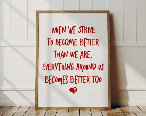 Paulo Coelho Quote Print Minimalist Heart Poster