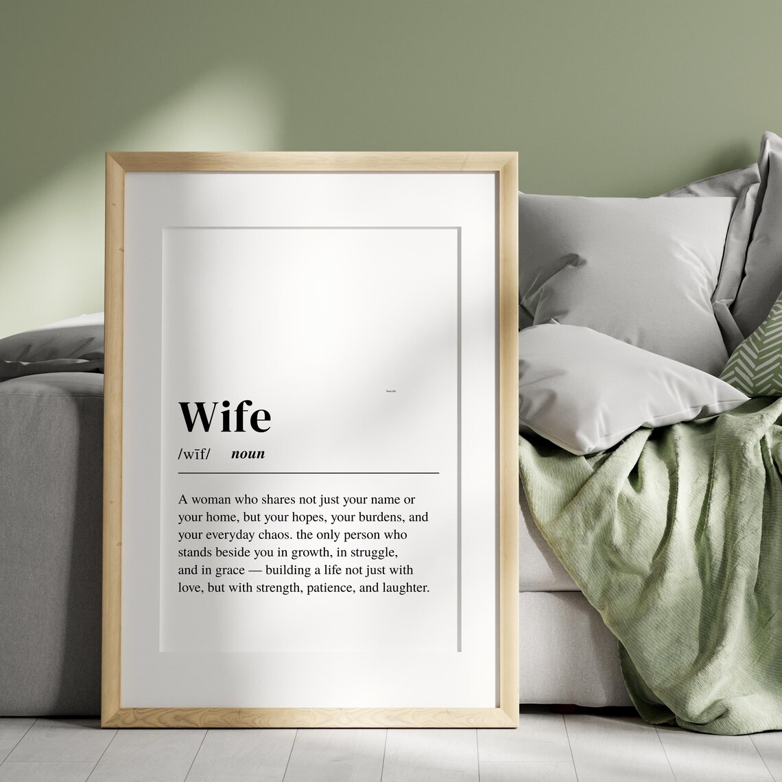Wife Definition, Minimalist Typography Art Print - Image 2