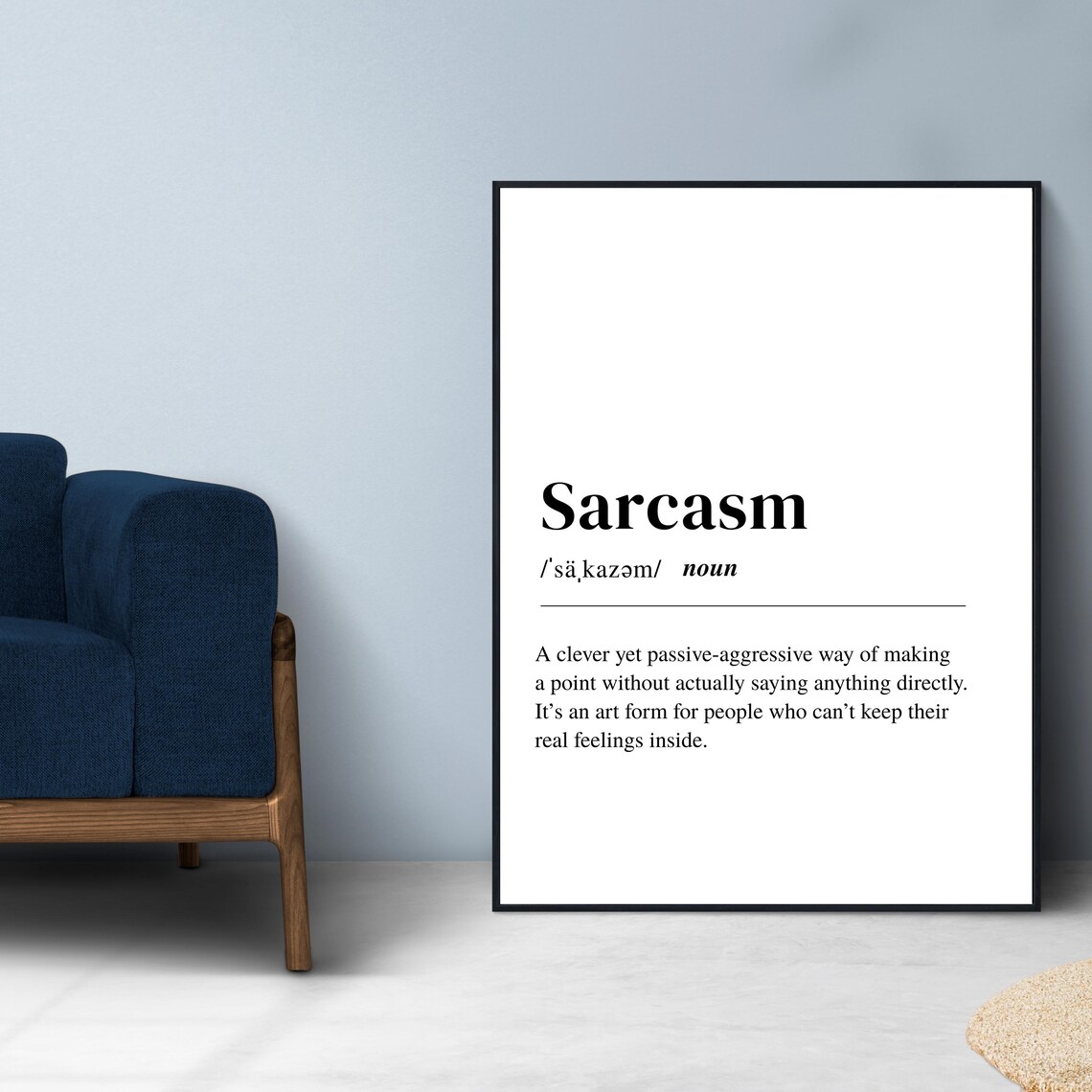Sarcasm Definition, Minimalist Typography Quote - Image 2