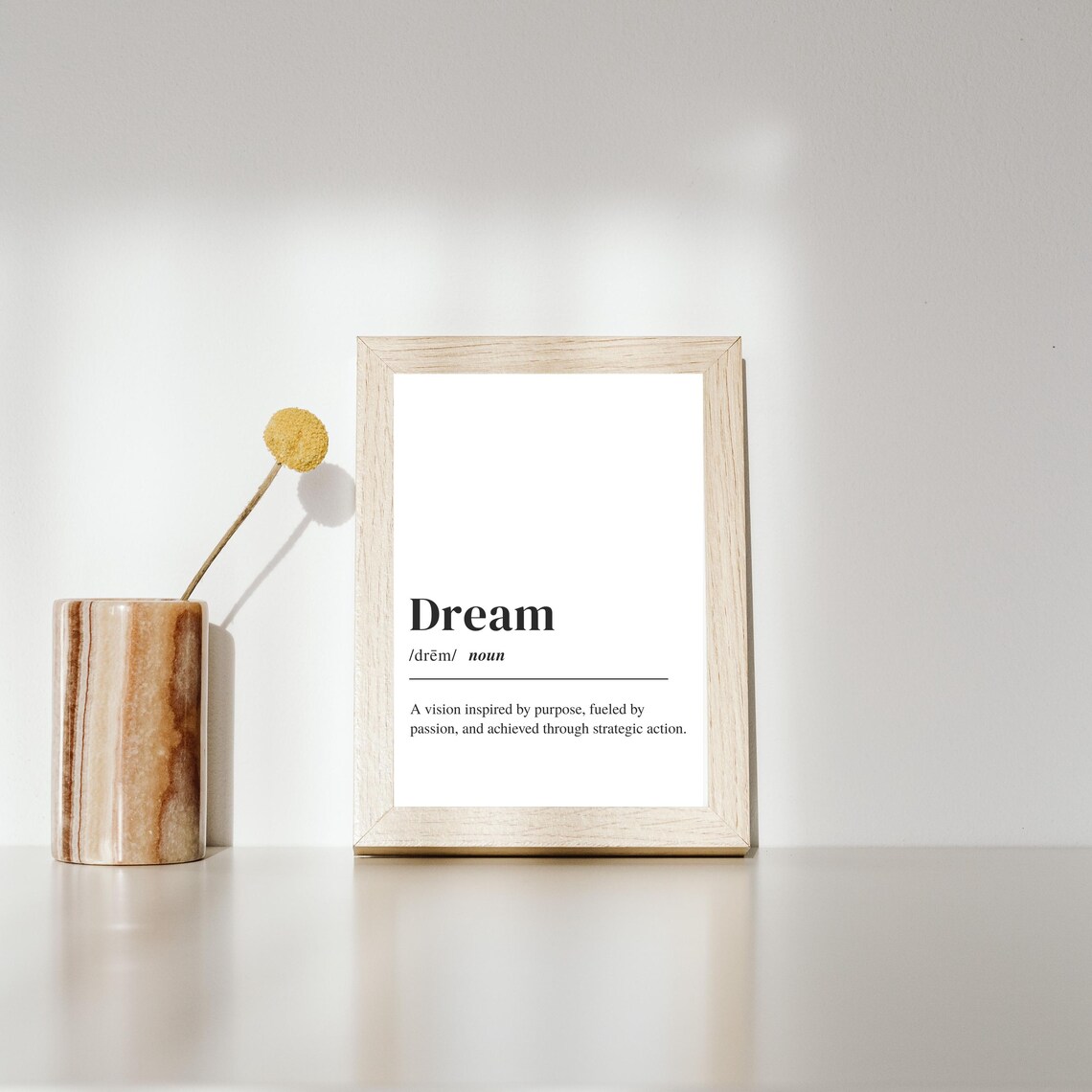 Dream Definition Minimalist Poster, Inspirational Quote - Image 2