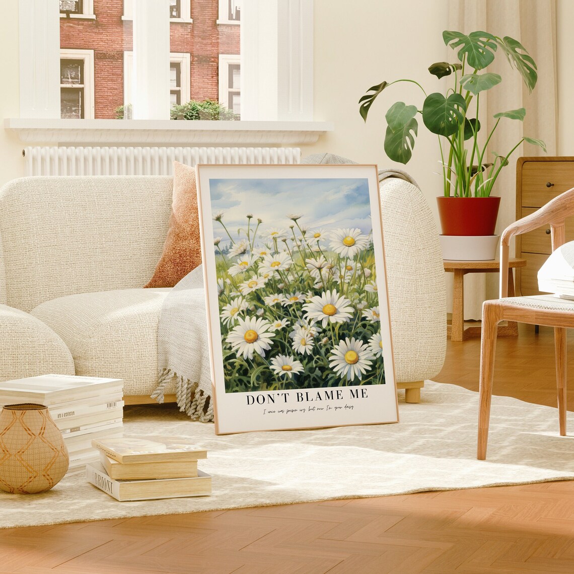 Taylor Swift Do Not Blame Me Daisy Field Lyric Watercolor Poster - Image 3