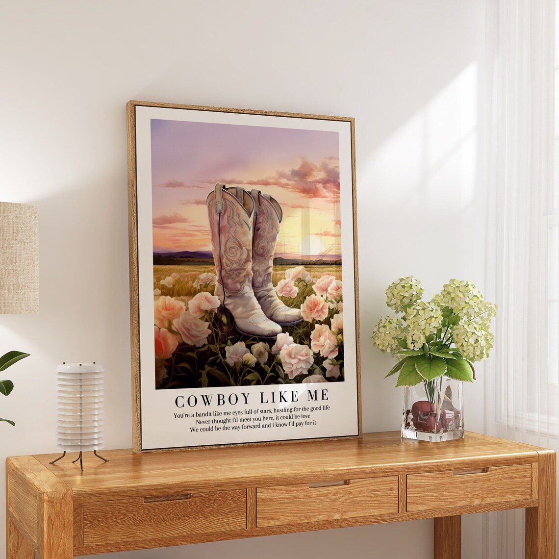 Cowboy Like Me Watercolor Illustration Art Print