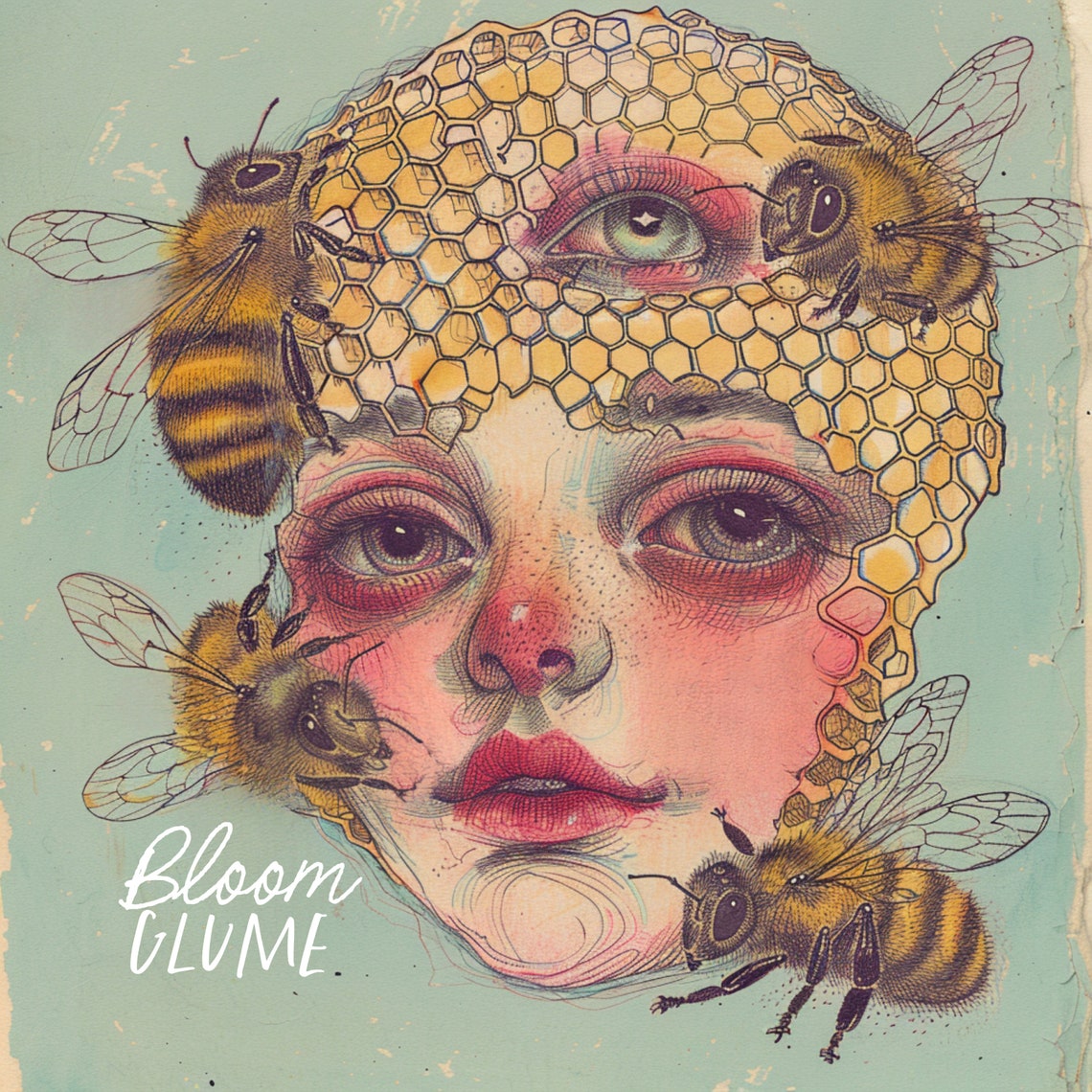 Hive Mind Print Pop Surreal Whimsigoth Whimsigoth Decor Whimsigoth Art Dark Cottagecore Art Surrealism Weird