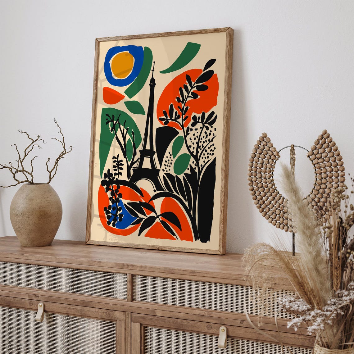 Eiffel Tower Abstract Bold Matisse Color Block Modern Poster - Image 6