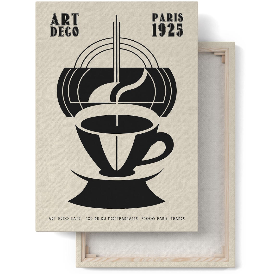 Art Deco Paris 1925 Coffee Cup Vintage French Cafe Bar Wall Art