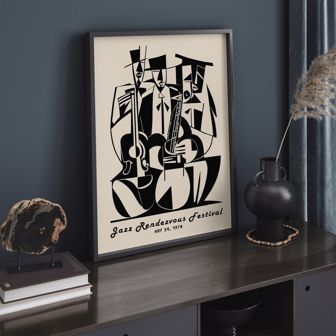 Jazz Rendezvous Festival May 24 1978 Cubist Musicians Poster - Image 4