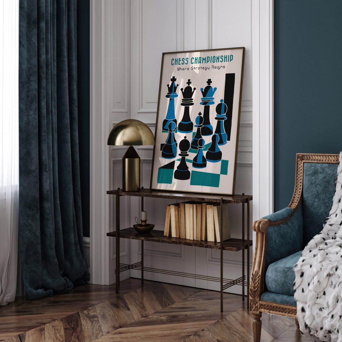 Chess Championship Modern Pieces Where Strategy Reigns Poster - Image 3