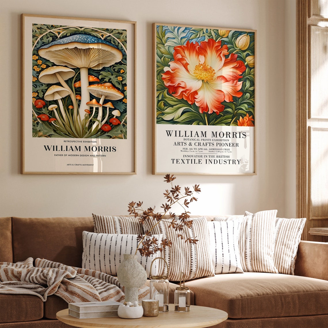 William Morris Mushroom Botanical Arts Crafts Decorative Poster - Image 2