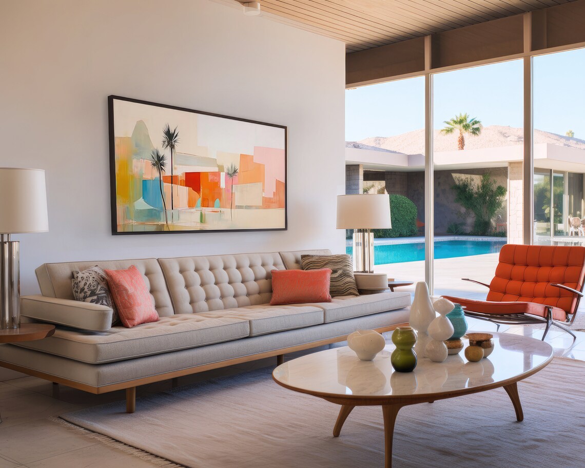 Palm Springs Mid-Century Retro Architecture Art Print - Image 4
