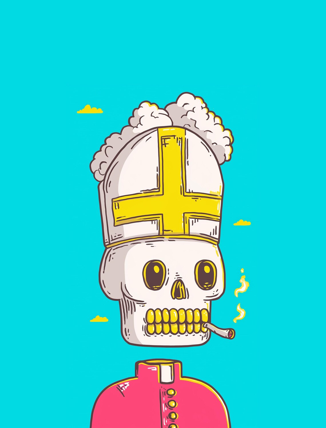 Holy Smokes Art Print, Humorous Wall Decor
