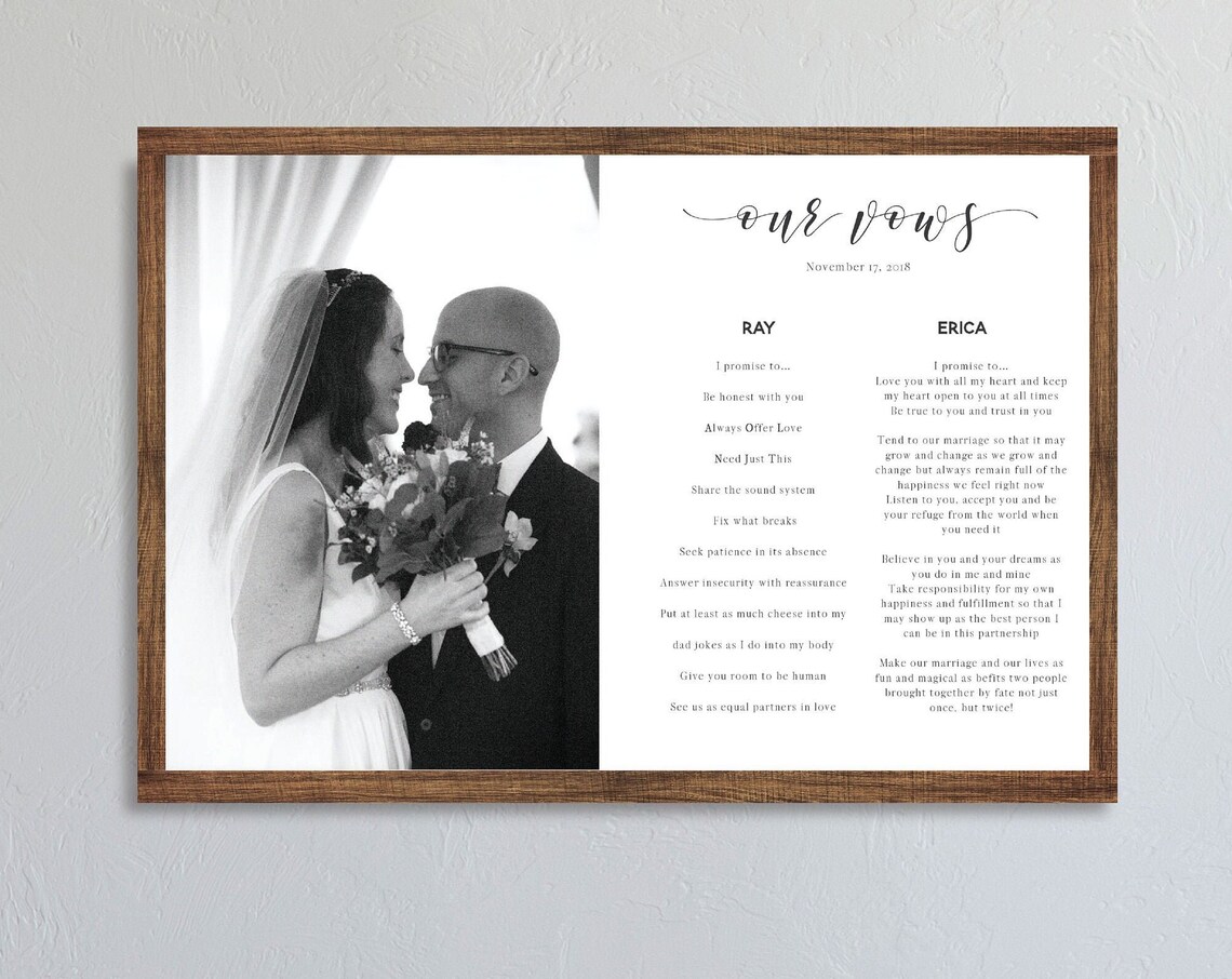 Our Vows And Wedding Photo Anniversary Gift - Image 2