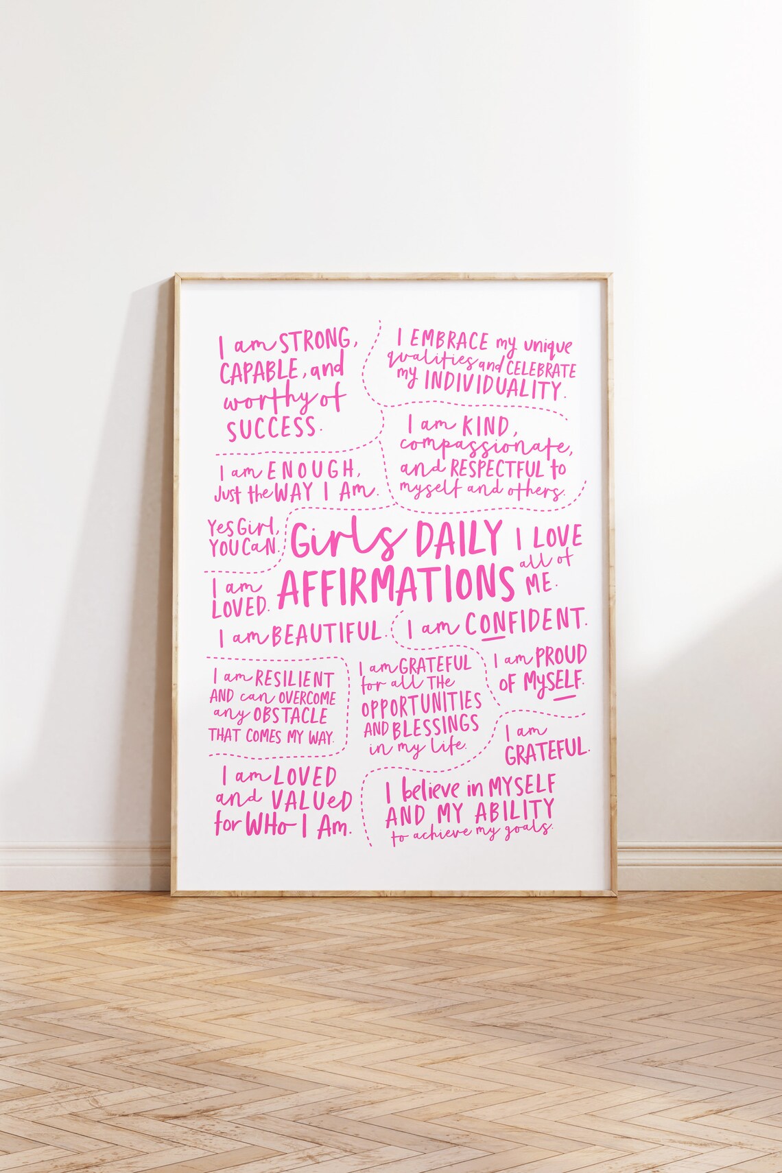 Daily Affirmations Poster for Girls Room - Image 2