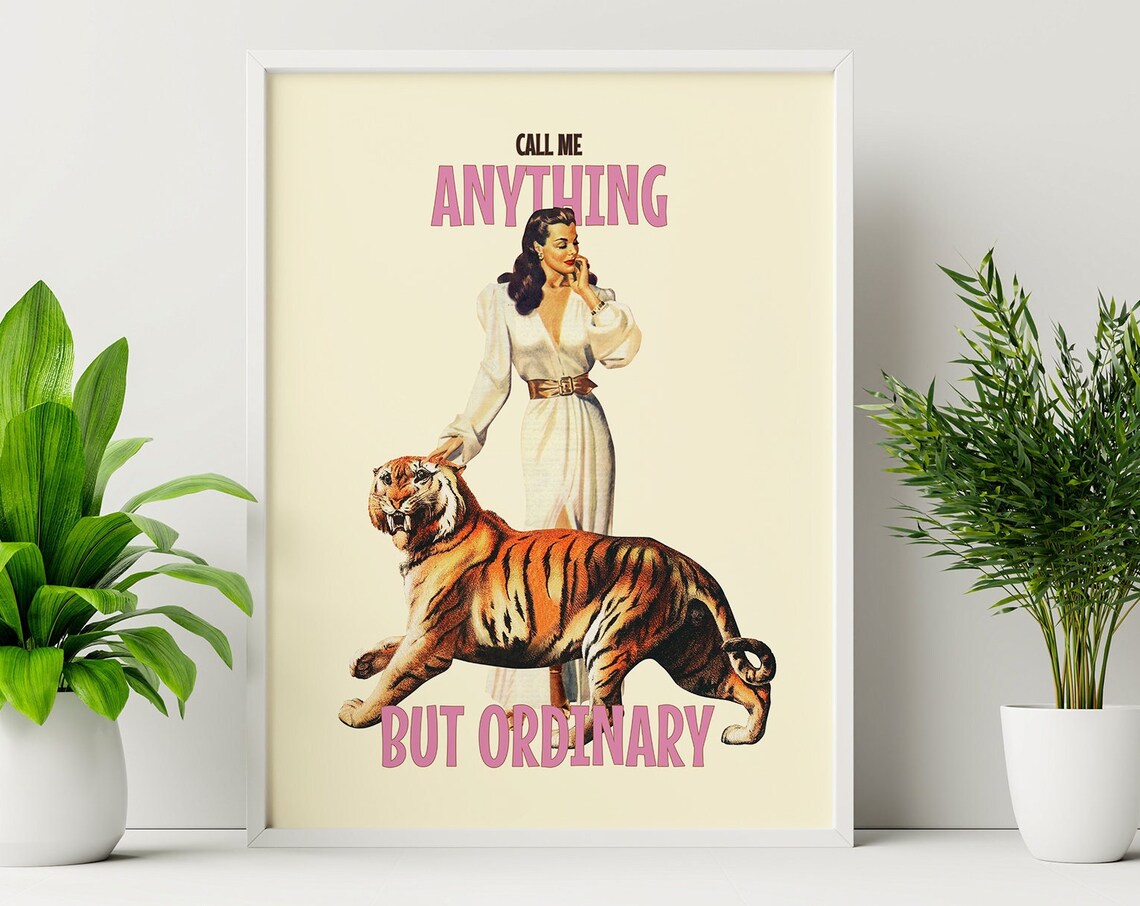 Anything But Ordinary 60s Collage Vintage Art Print