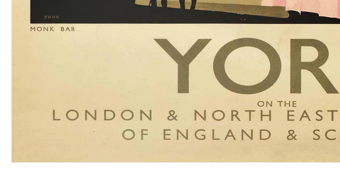 York Monk Bar London North Eastern Railway Vintage Travel Poster - Image 2