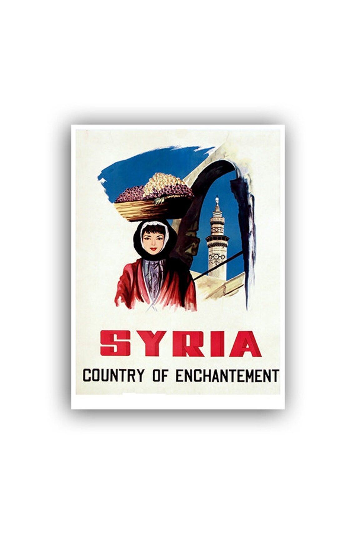 Syria Mid Eastern Travel Poster, Home Decor