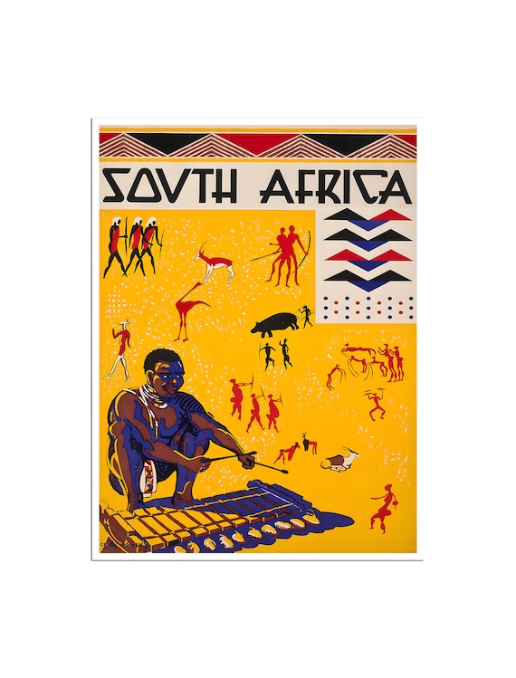 South Africa Art Travel Poster African Print Xr4566a
