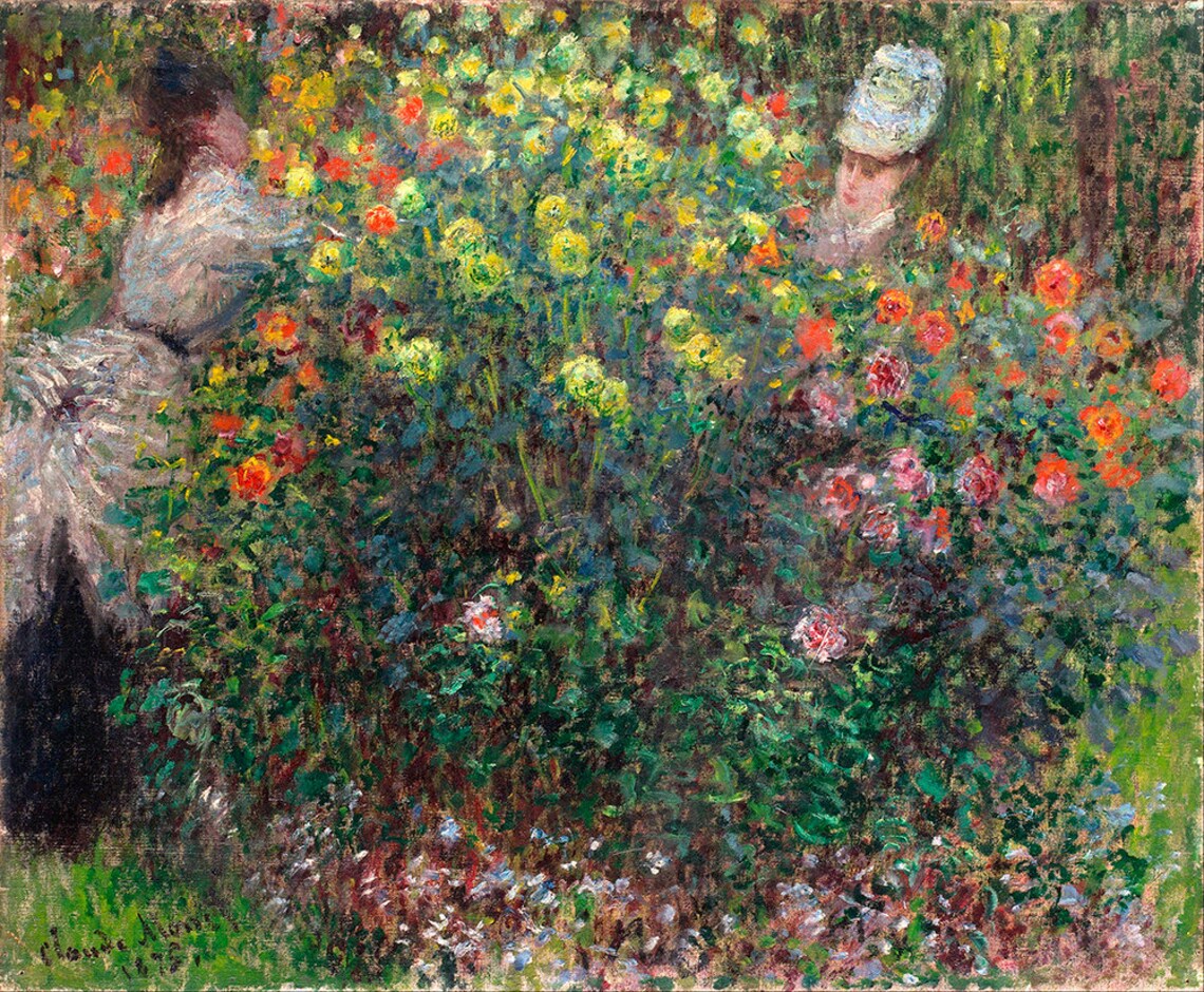 Claude Monet Ladies In Flowers Fine Art Glice 1875 Sku 0109 - Image 2