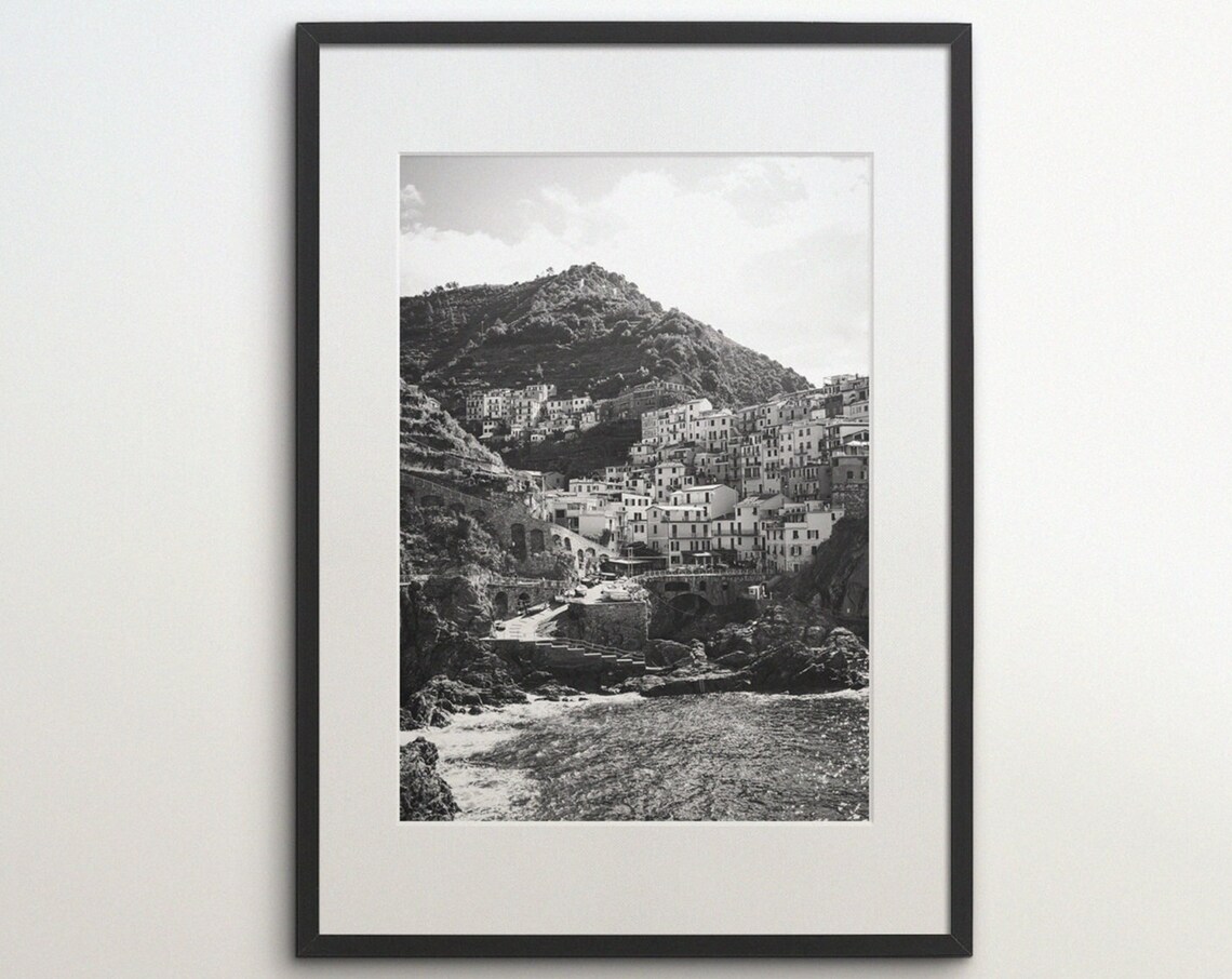 Cinque Terre Italy Coast Village Travel Poster, Liguria